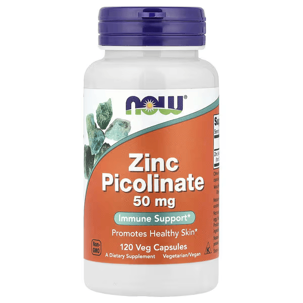 NOW Foods Zinc Picolinate 50 mg, 120 Capsules